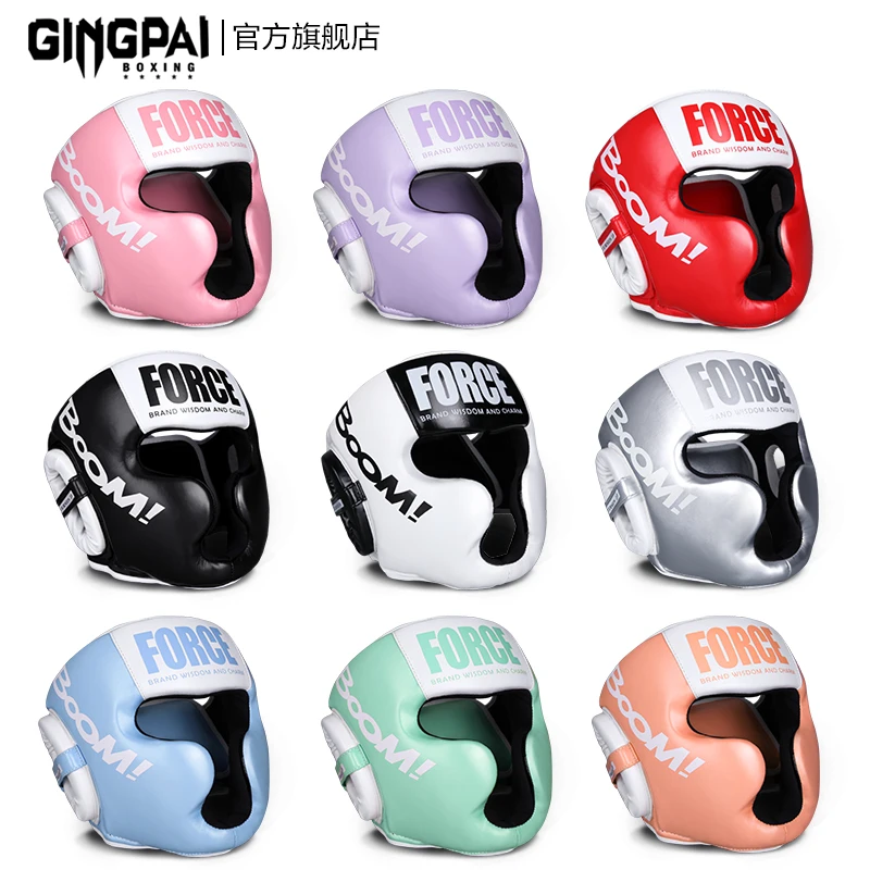 Boxing helmet Adult children head protection Sanda Muay Thai head protection monkey face Sanda fighting training