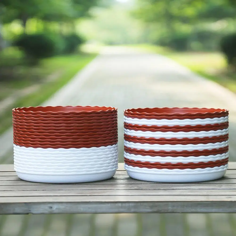 

2 шт. 14/16/18/20 см поднос для сбора лишнего дренажа пластиковый износостойкий антидеформирующийся поднос для садовых круглых тарелок