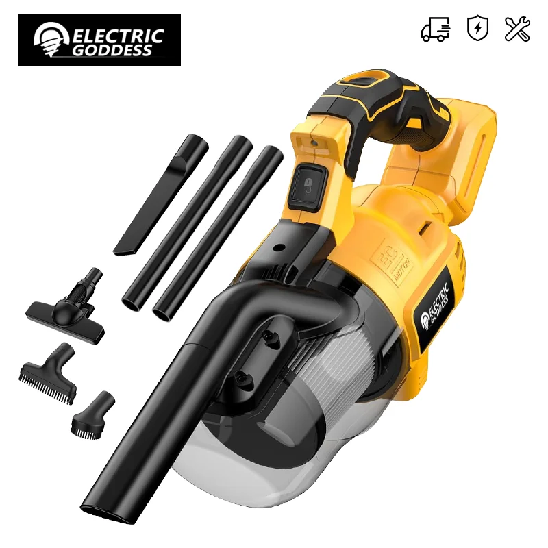 Electric Goddess Cordless Vacuum Cleaner 16000PA Strong Suction Home Vacuum Cleaner Multiple Accessories For Dewalt 20V Battery