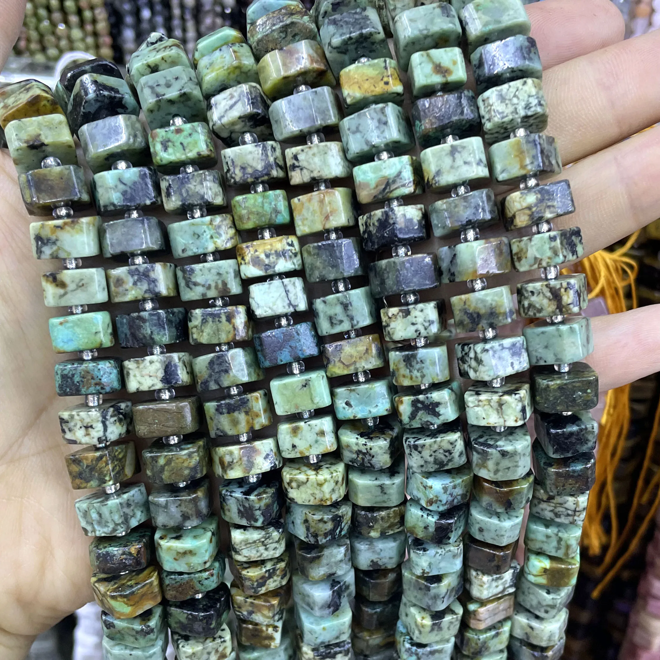 6X10MM Naturstein, unregelmäßige Erdbeerquarz-Perlen, lose Spacer-Perlen für Schmuckherstellung, Charme, DIY-Armbänder, Halskettenzubehör – Detail 18