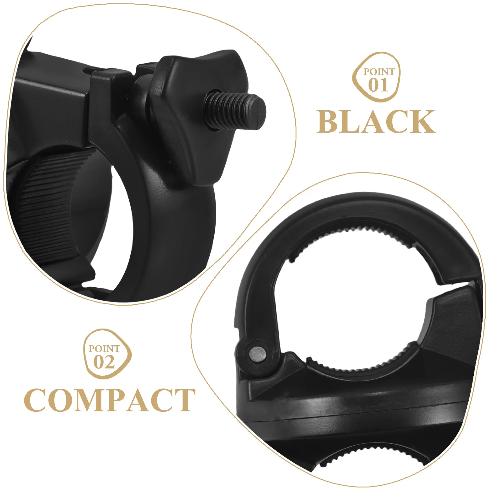 ที่ยึดไฟฉายสำหรับจักรยาน ปรับหมุนได้ 360 องศา ที่ยึดไฟจักรยาน วัสดุ ABS ทนทาน ขายึดไฟฉายสำหรับปั่นจักรยาน