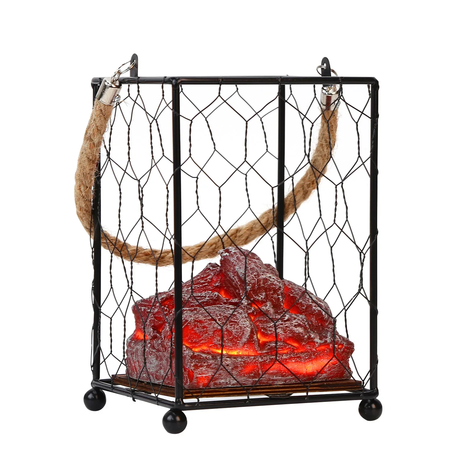 Decorative Fireplace Lamp LED Wrought Iron Lighting Holiday Decoration Artistic Room Decor Environmentally Friendly