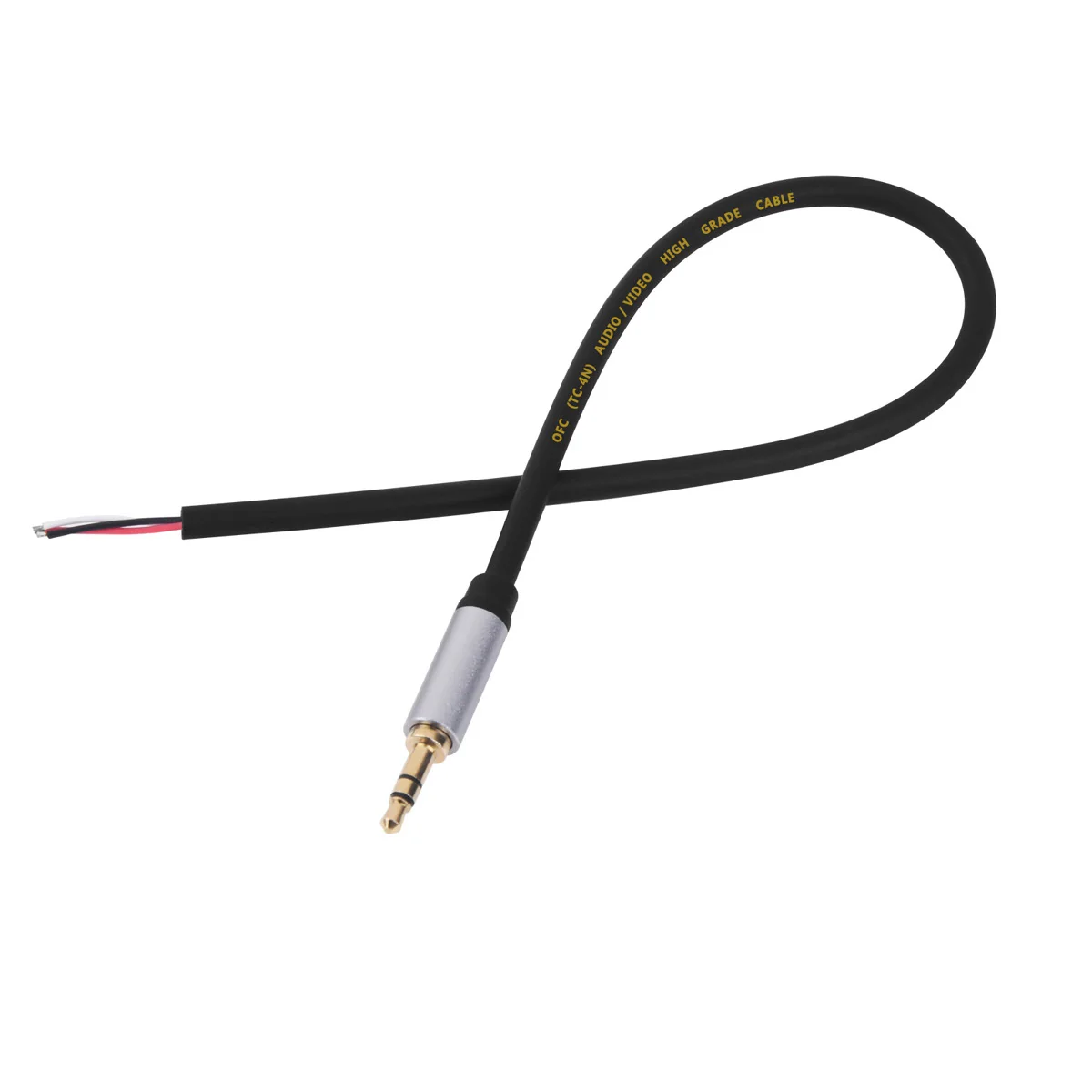 Replacement 3.5mm Male Plug to Bare Wire Open End TRS 3 Pole Stereo 1/8\