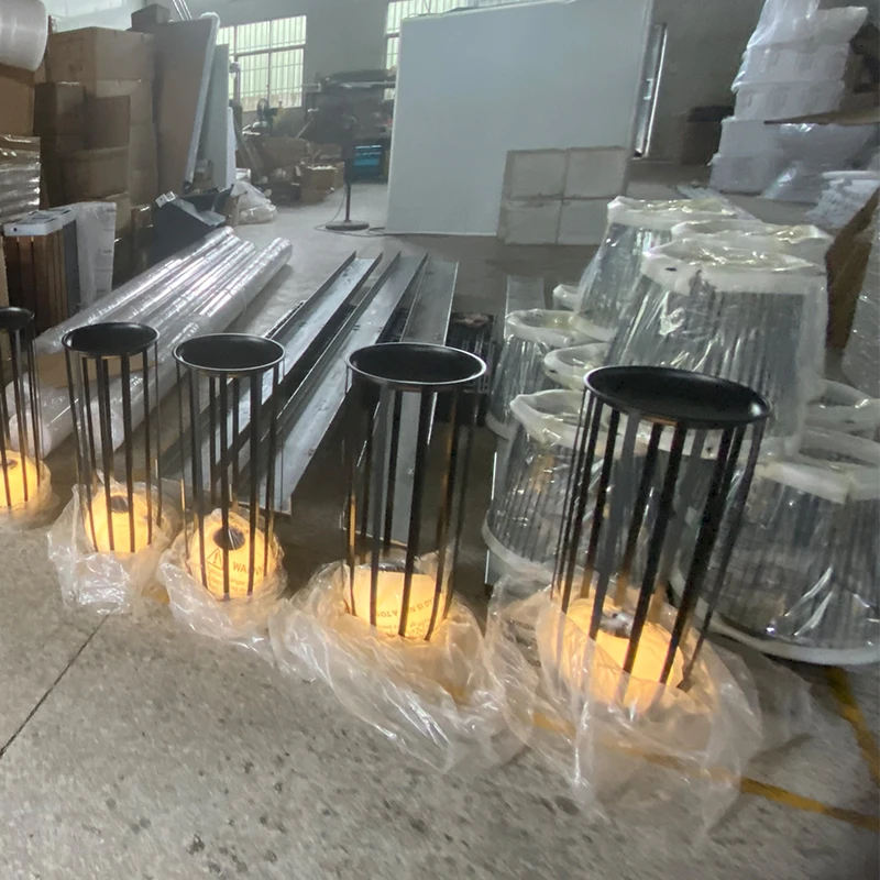 Light Control LED  Solar Lamp Portable LED Table Hotel Sky Garden Restaurant Beach Decor Light Plastic Patio Furniture Riq-FT75