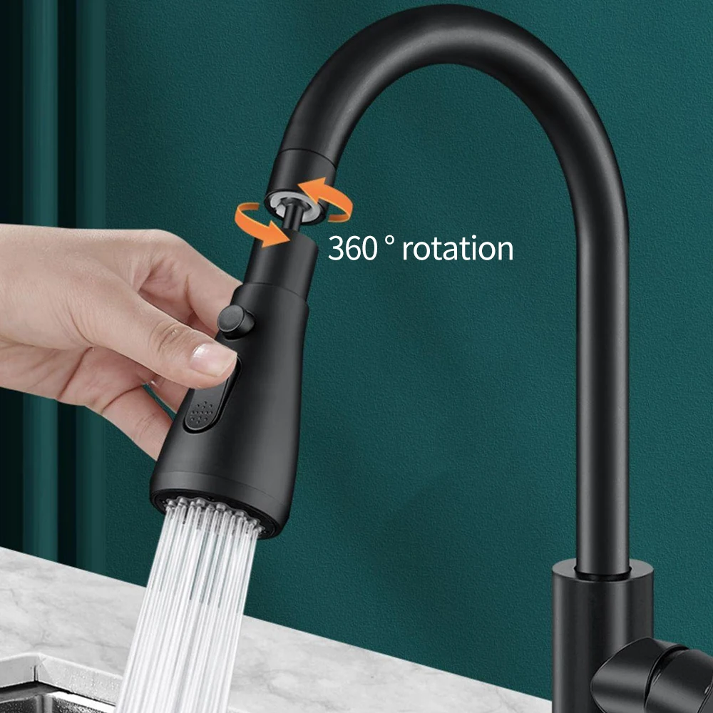 1pc 360°Kitchen Faucet 3 In1 Adjustable Tap Splashproof Extender Household Booster Sprayer Universal Tap with Swivel Spout