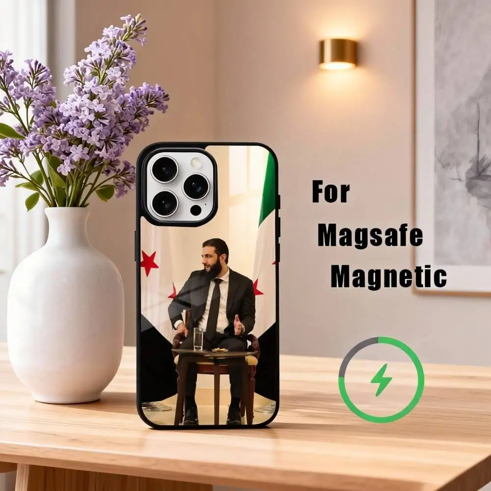 أحمد الشارا سوريا العلم حالة الهاتف آيفون 17,16,15,14,13,12,11 زائد، برو ماكس المغناطيسي للشحن اللاسلكي Magsafe