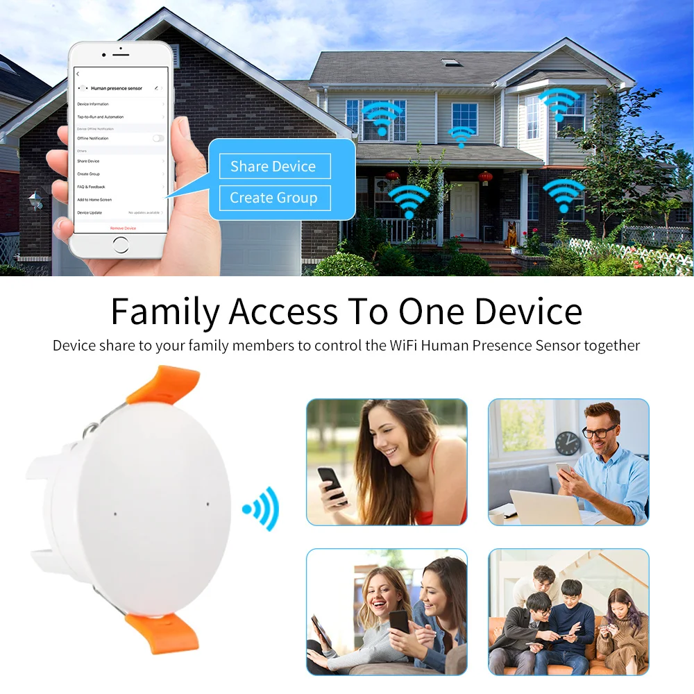 Tuya Zigbee Smart Human Presence Detector 24G Wireless Real-time Human Body Motion PIR Sensor Radar Detector Microwave Sensors