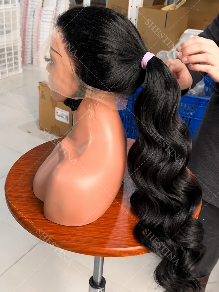 

Pre Cut Natural Hairline Real Full Lace Human Hair Wig 13x5 HD Transparent Lace Frontal Wig 360 Natural Black Lace Human Hair Wig Body Wave Pre Cut Lace Wigs Vietnamese 100% Virgin Human Hair Wig