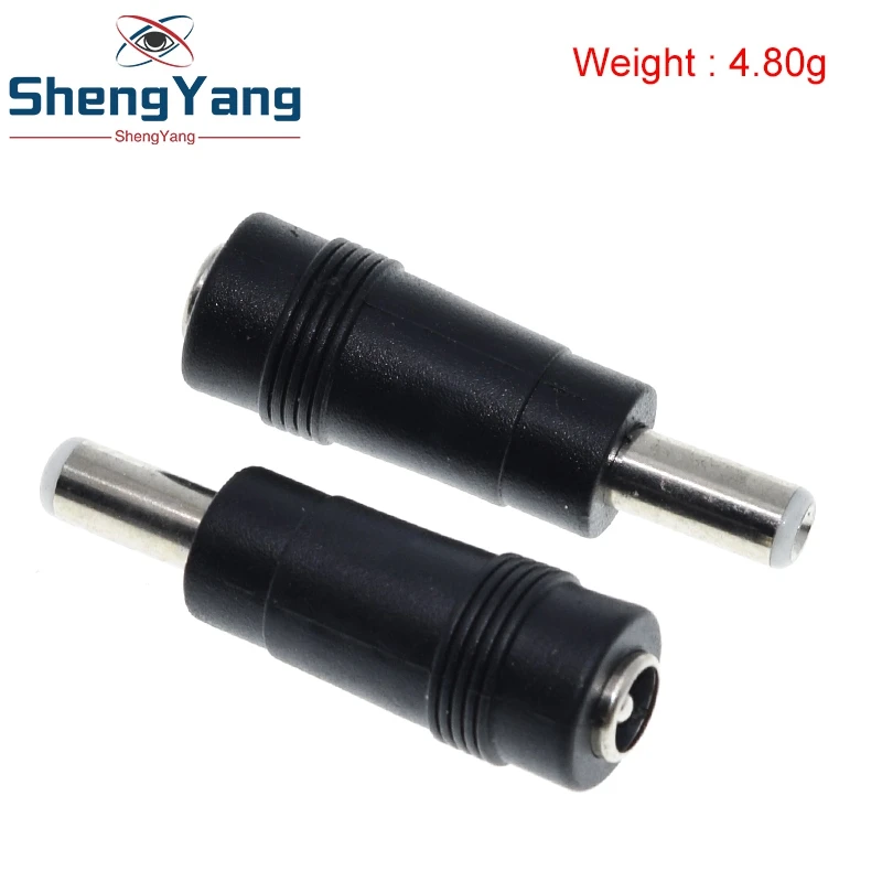 TZT 1Pcs 5.5 x 2.1mm Female To 5.5 x 2.5mm Male DC Power Connector Adapter Laptop 5.5*2.1 Female To Male 5.5*2.5