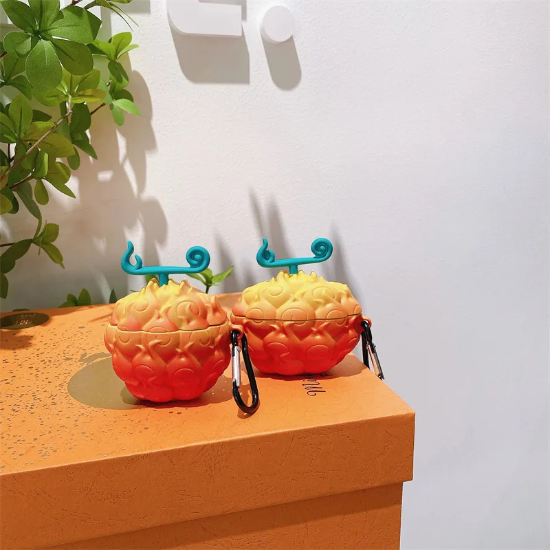 One Piece Devil Fruit For Airpods 4 Case 2024,Anime Silicone Protective Earphone Cover For Airpods Pro 2 Case/Airpods 3 2 1 Case