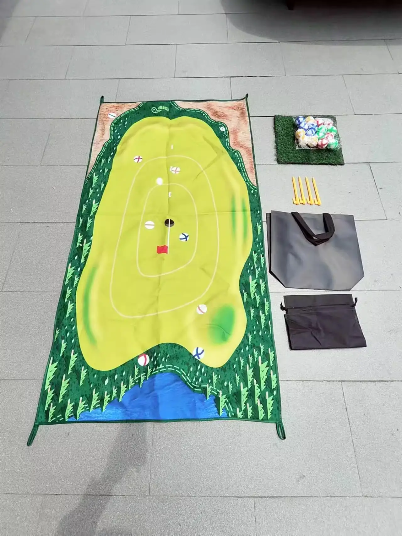 Golf Ball Training Practice Mat, Golf Game Set, Training Pad, Floor Spike e Thread, Outdoor Hitting, alta qualidade