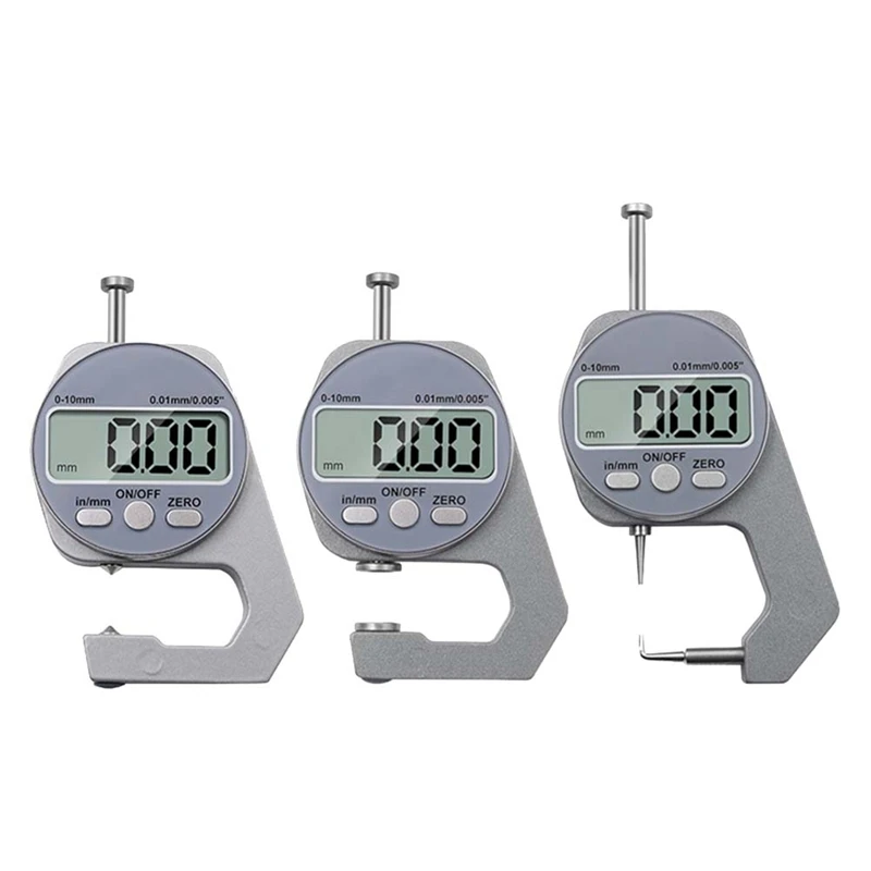 Mini Precise Digital Thickness Gauge Meter Tester Micrometer Thickness Pointed Head 0 - 10 Mm