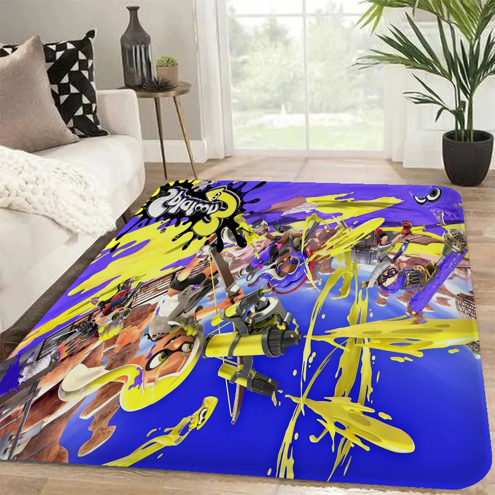 Game S-Splatoon Long Rugs Cheaper Anti-slip Modern Living Room Balcony Printed Bedside Area Rugs