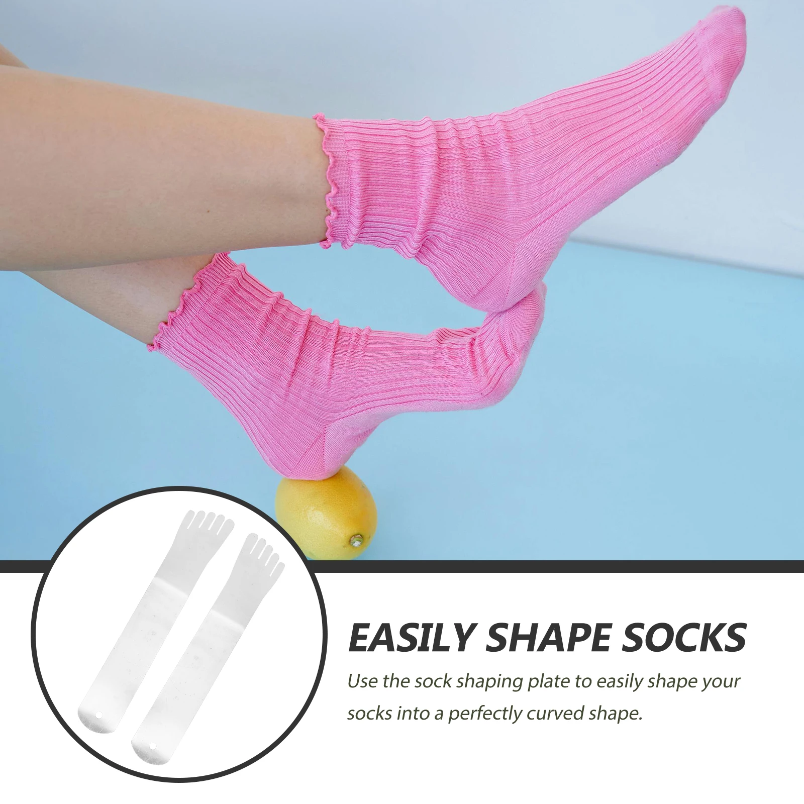 

2 Pcs Socks Styling Plate Board Fixing Mannequin Foot Display Holder Tools Insert Metal Lightweight Durable Sock ganizer Shaper