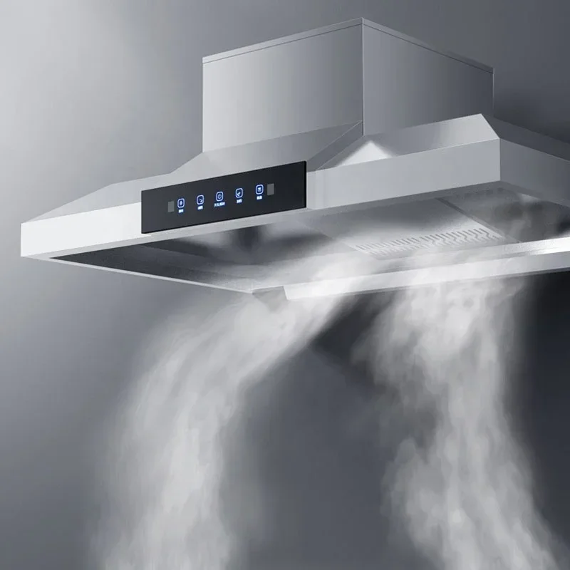 Commercial Range Hood Kitchen Smoke Extractor Air Range Hood Over 95% Smoke Remove Rate Explosive Suction