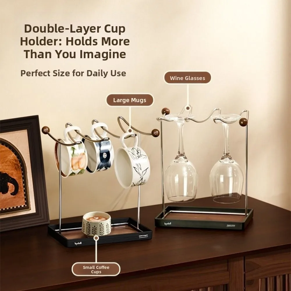 

Винтажная подставка для кофейных чашек, съемная, сухая, быстро, держатель для хранения кубок, подвесная чашка, элегантная полка для демонстрации ювелирных изделий, барный органайзер