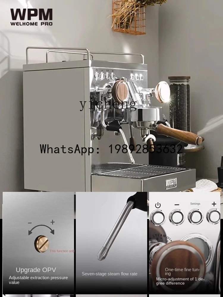 KFJ  Coffee Machine Household Small Semi-automatic Freshly Ground Coffee Household Commercial Use