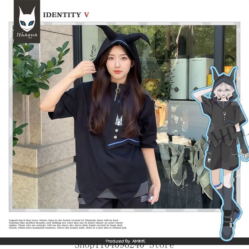 

Identity V Ithaqua Anime Cosplay T-shirt shorts Costume Uniform Anime Clothe Halloween Costumes For Women Man