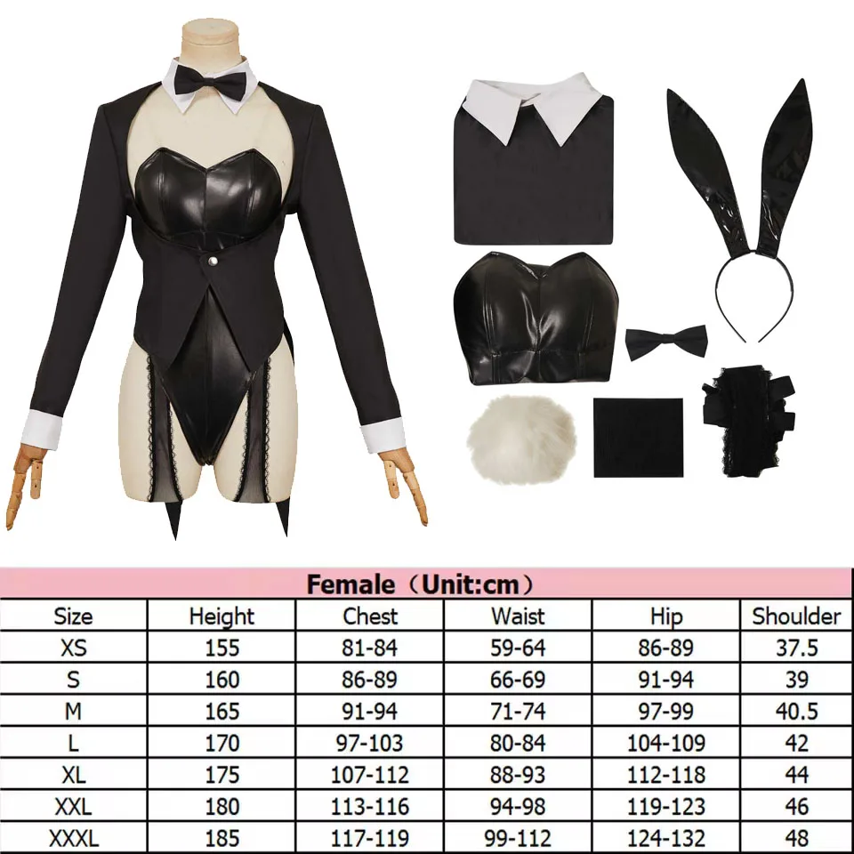 Anime Roleplay Kitagawa Marin Costume Women Fantasia Bunny Girls Cosplay Jumpsuit Tail Headband Outfits Halloween Carnival Suit - Image 6