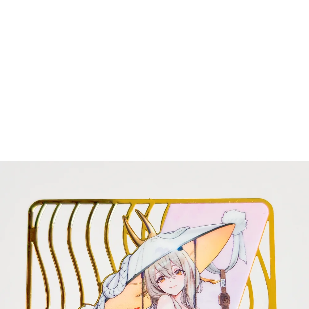 DIY Anime Multiple Styles NIKKE：The Goddess of Victory 1Pcs Collection Hollow Metal Card Anime Waifu Gift for Fans - view 5