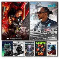 1PC F1 L-Lewis 44 H-Hamilton Poster Self-adhesive Art Waterproof Paper Sticker Coffee House Bar Room Wall Decor