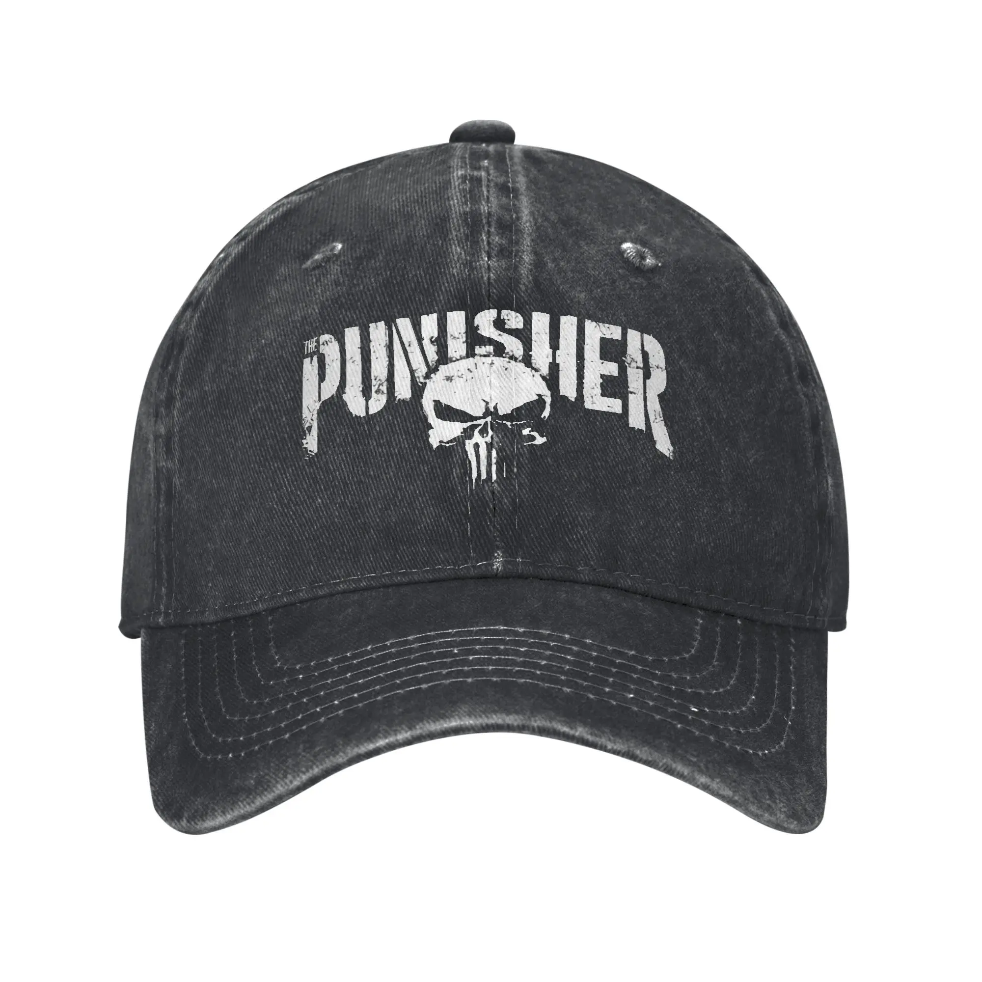 The Punisher Skull Men Women Baseball Cap  Distressed Cotton Hats Cap Casual Outdoor Workouts Adjustable Headwear