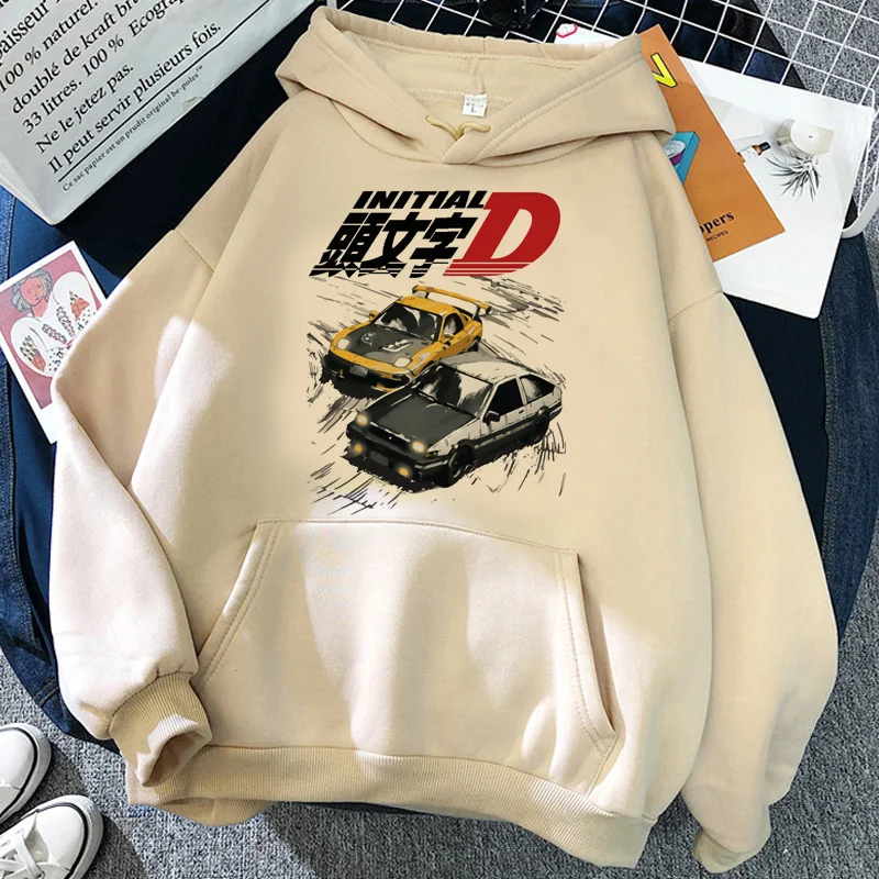 initial d hoodies male vintage Korea male sweatshirts pullover anime 2022