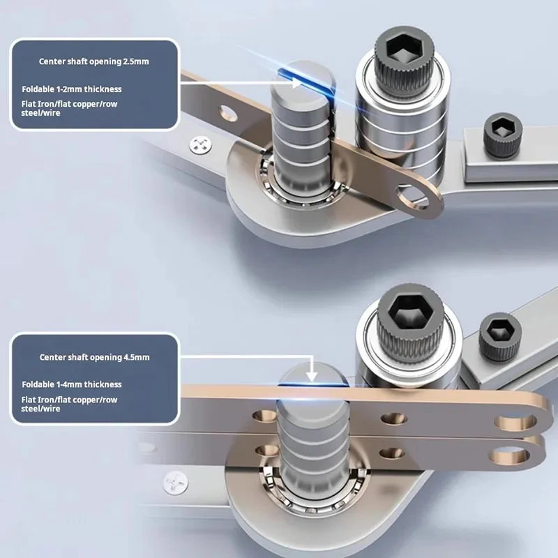 Manual Flat Iron Bender - Copper Bar Bending Tool, Steel Plate/Copper Plate/Iron Wire/Copper Strip 90-Degree Right Angle Bending