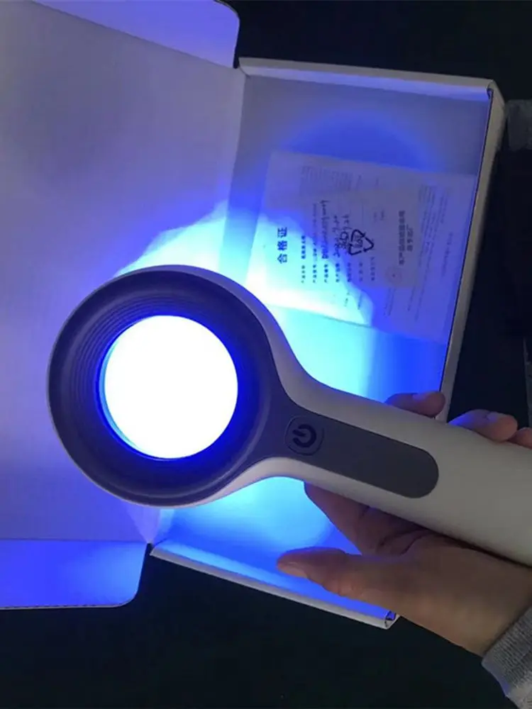 Huidanalysator Met Houtlamp Draagbare Vitiligo Detector Analyze Machine Led Oplaadbare Lampen Voor Thuisgebruik Apparatuur