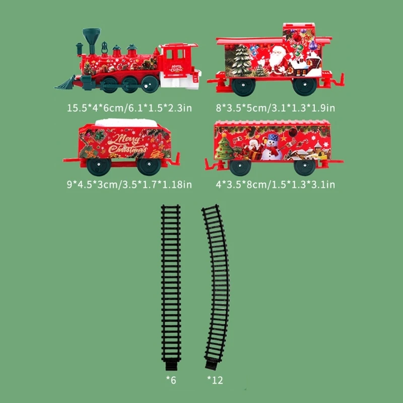 Christmas Themed Train Set Accessory for Kids With Track And Interactives