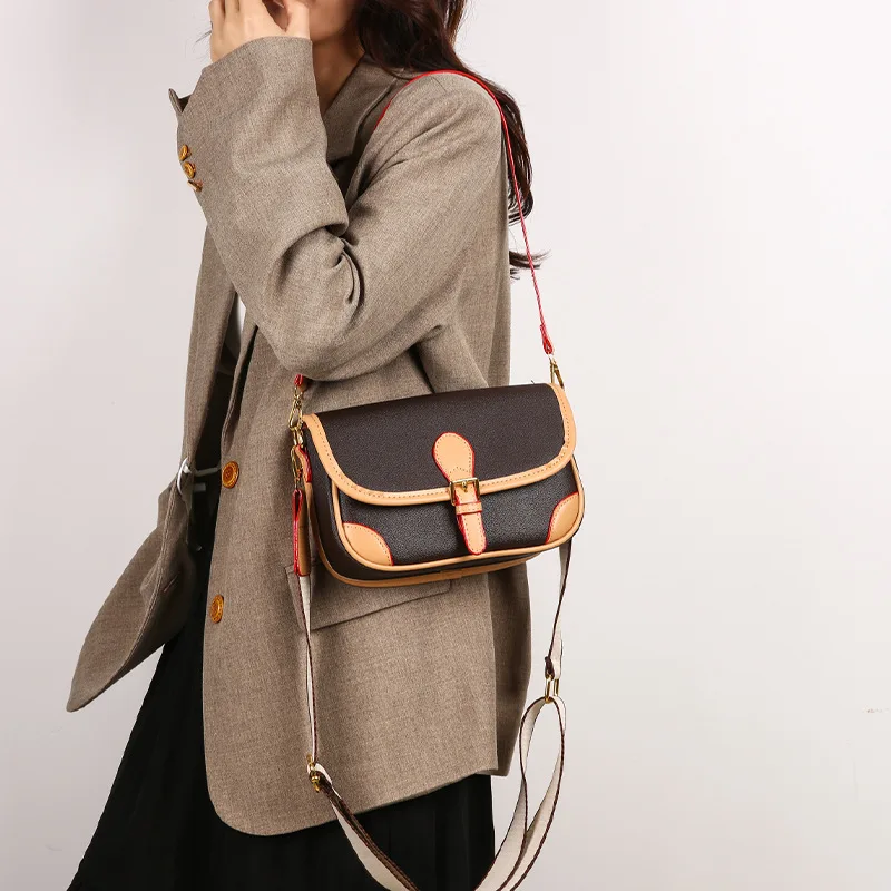 

French Luxury Baguette Bag-contrast Stitching Underarm Shoulder Bag, Advanced Portable Design, European Trend Women's Bags