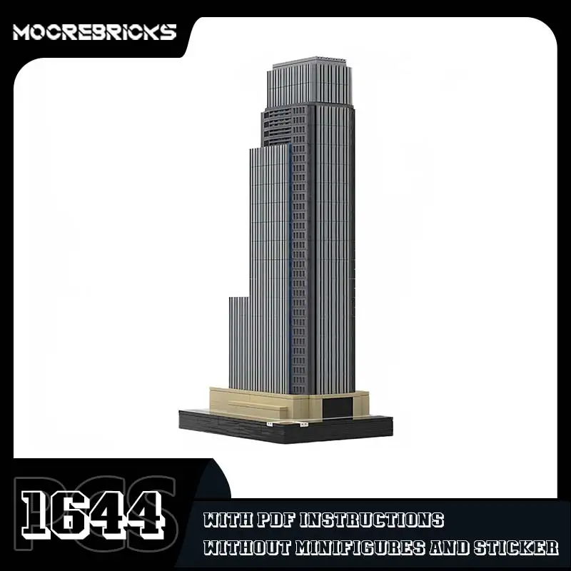 Hot Selling Eerste Nationale Bank Toren Architectuur Bouwstenen Straatlandschap Model High-Tech Stenen Wolkenkrabber Speelgoed Cadeau