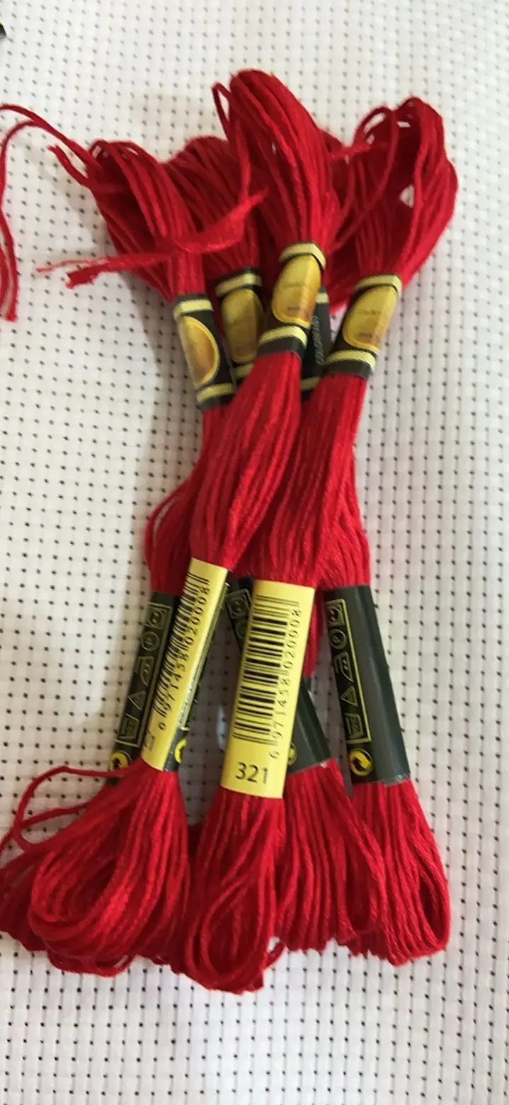 Fil à broder au point de croix pour débutants, bricolage, bracelet artisanal, modules 8M, sans anticorps, arc-en-ciel, DMC CODE 321, 10 pièces/LOL