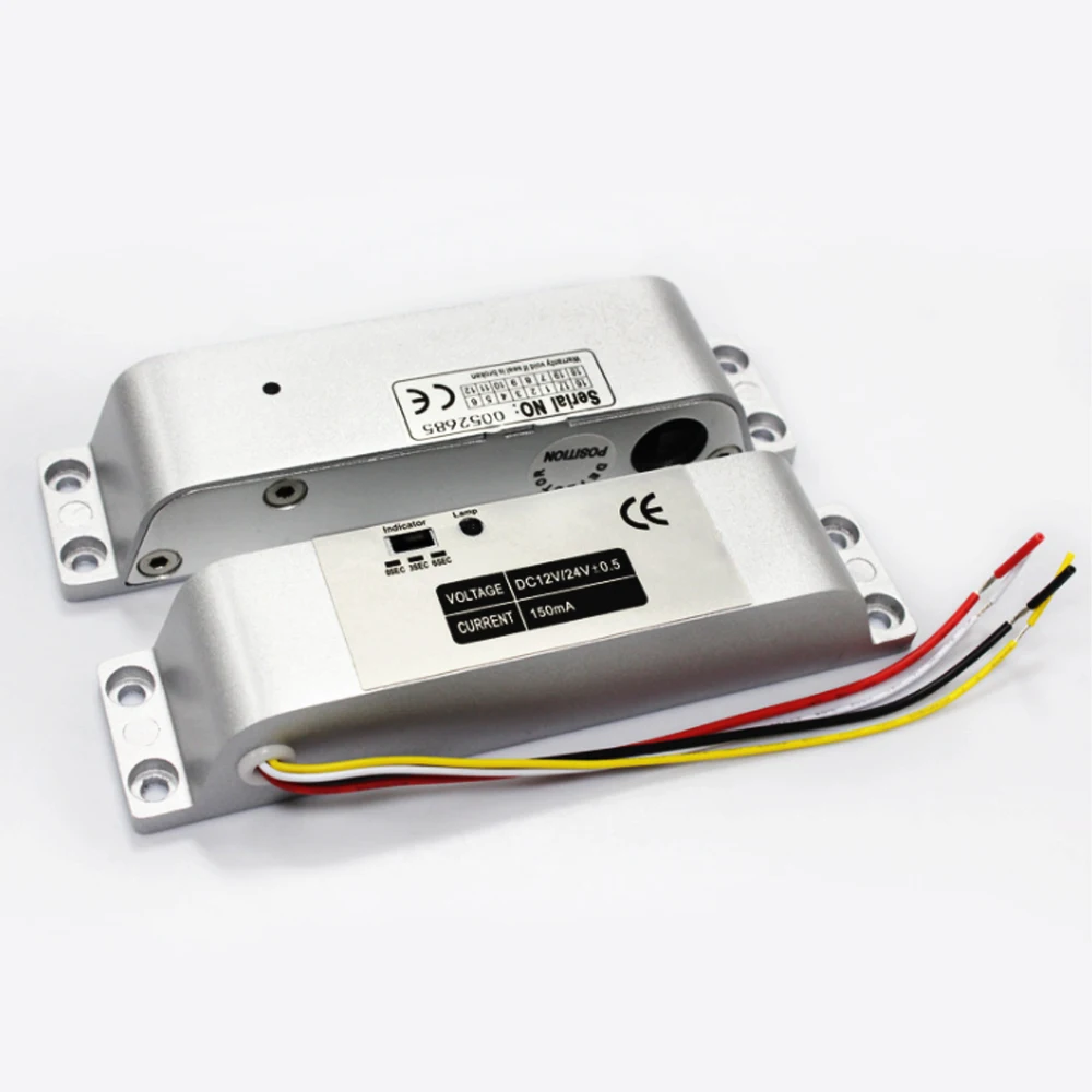 DC 12V Access Control System Kit: Time Delay Fail-Safe NC Electronic Mortise Lock with Electromagnetic Drop Bolt
