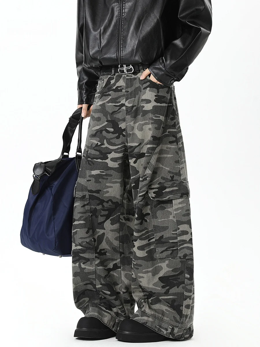 

Мужские рабочие брюки American Sle в камуфляжном стиле, на флисовой подкладке, с множеством карманов, с высокой талией, широкие, прямого кроя, в уличном стиле