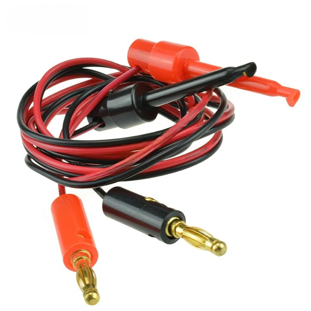 1 Set Of 1-meter Electric Hook Clip Test Lines Multimeter Test Line Sconnector  For Test Measurement Tool Accessory