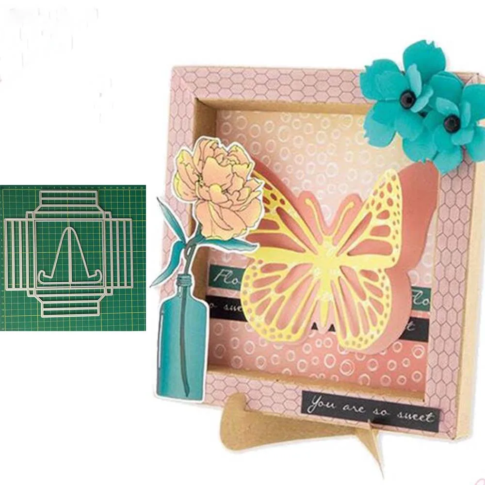 Foto rahmen Metalls chneid werkzeuge Schablonen DIY Scrap booking Album Papier karten Prägung dekorative Handwerk Vorlage Form