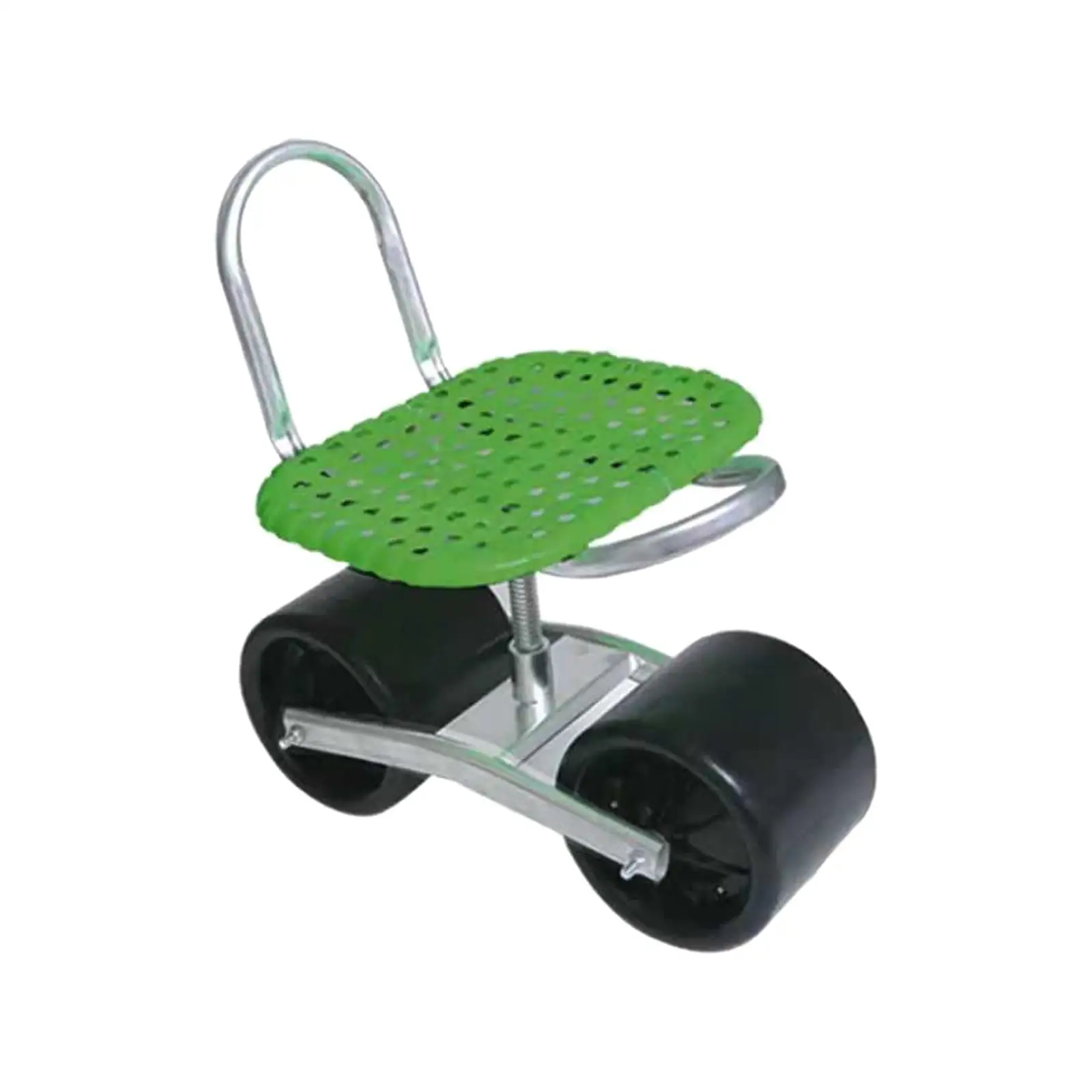 Working Seat Rolling Stool Garden Trolley Rolling Seat Adjustable Swivel  360° Rotating for Garden Greenhouse Lawns Yards