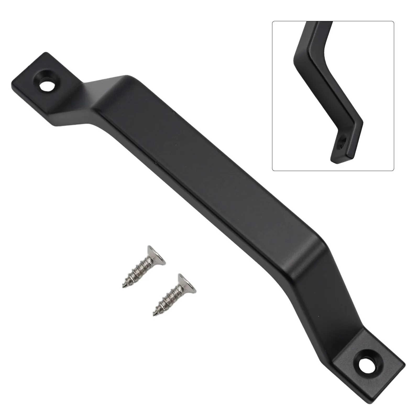 With Base Length 200mm For Exterior And Interior Barn Door Handle Hardware Handle Heavy Duty Sliding Black Iron image 2
