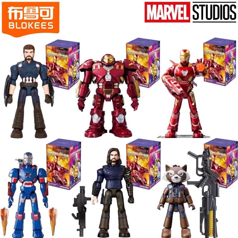 

Строительные блоки BLOKEES Marvel, человек, галактика, версия 3, Халкбастер, Железный человек, Грут, Капитан Америка, сборная игрушка, модель, украшения, подарок