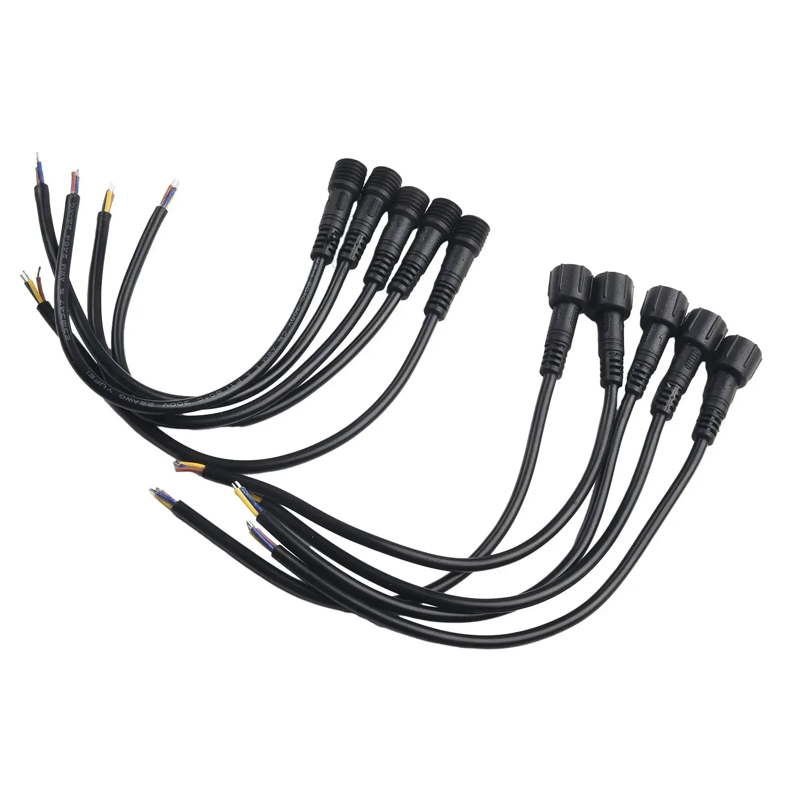 Accessories Connection Cable Connector Wire Connector 5 Pairs Bar Connector Black Camera Adopt LED Light Parts