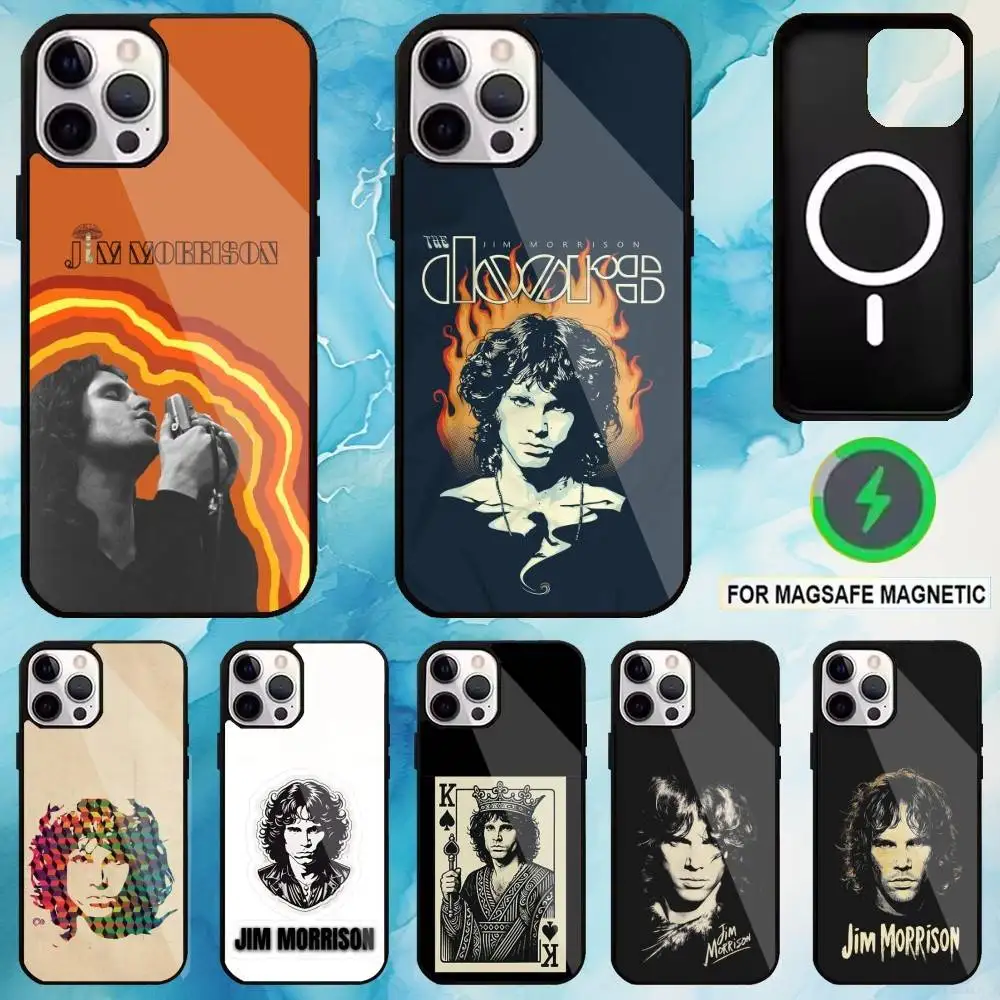 

The Doors J-Jim Morrison Phone Case For iPhone17,16,15,14,13,12,11 Plus,Pro Max Magnetic Magsafe Wireless Charging
