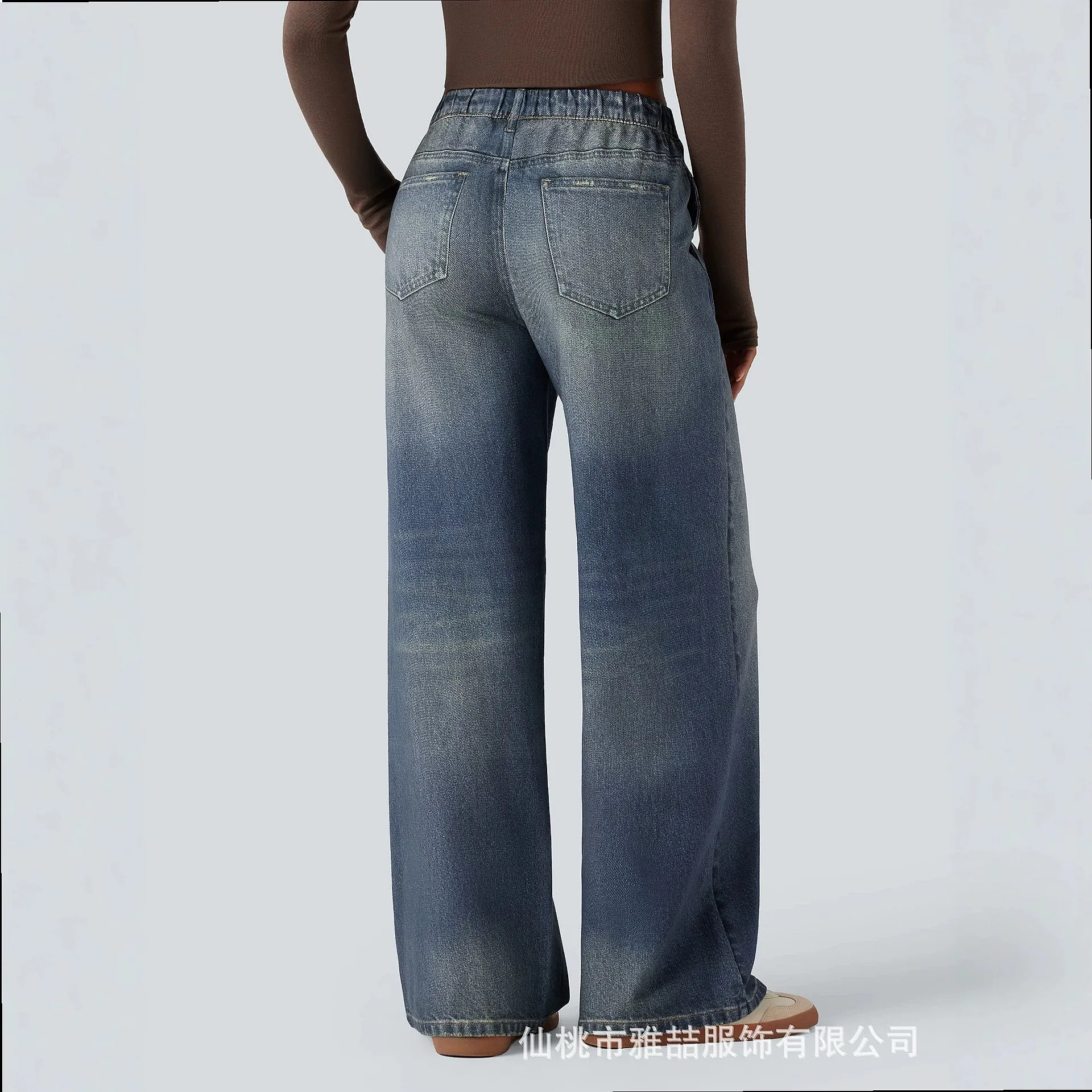 Mid Rise Denim Print Jean Casual Jeans Pants Trousers for Women Spring Summer
