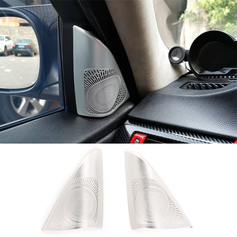 

For BMW 3 Series E90 2005-2012 Car Front A Pillar Audio Speaker Cover Loudspeaker Tweeter Accessories Stainless Steel