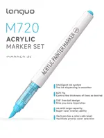 Languo 9pcs/box Soft Brush Acrylic Marker Pen Set，DIY Hand Drawn,Paint Art Markers pens,Student Graffiti Acrylic Paint Pens,M720 5