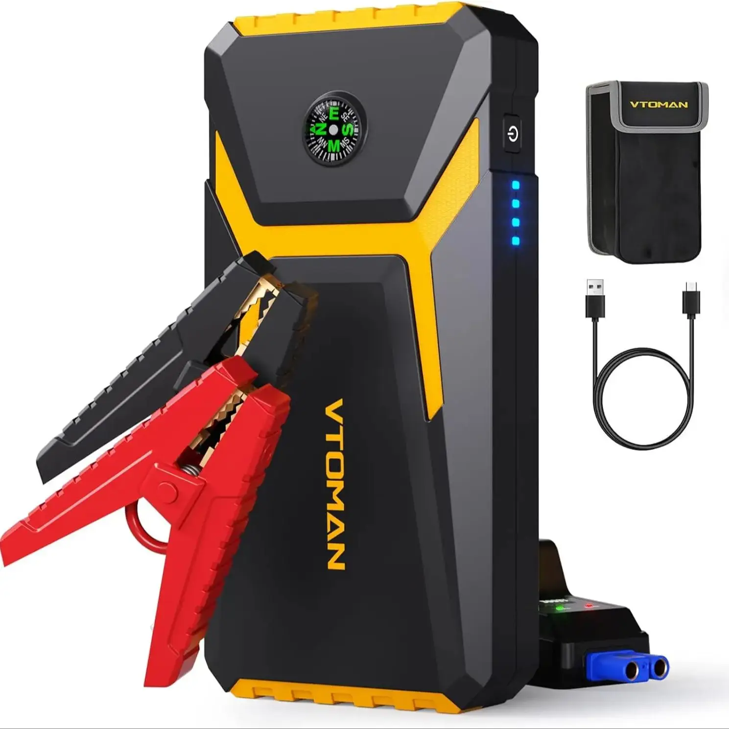 VTOMAN V6 Pro Auto Starthilfe Power Bank 2000A Auto Batterie Ladegerät Auto Notfall Booster Start Gerät Starthilfe