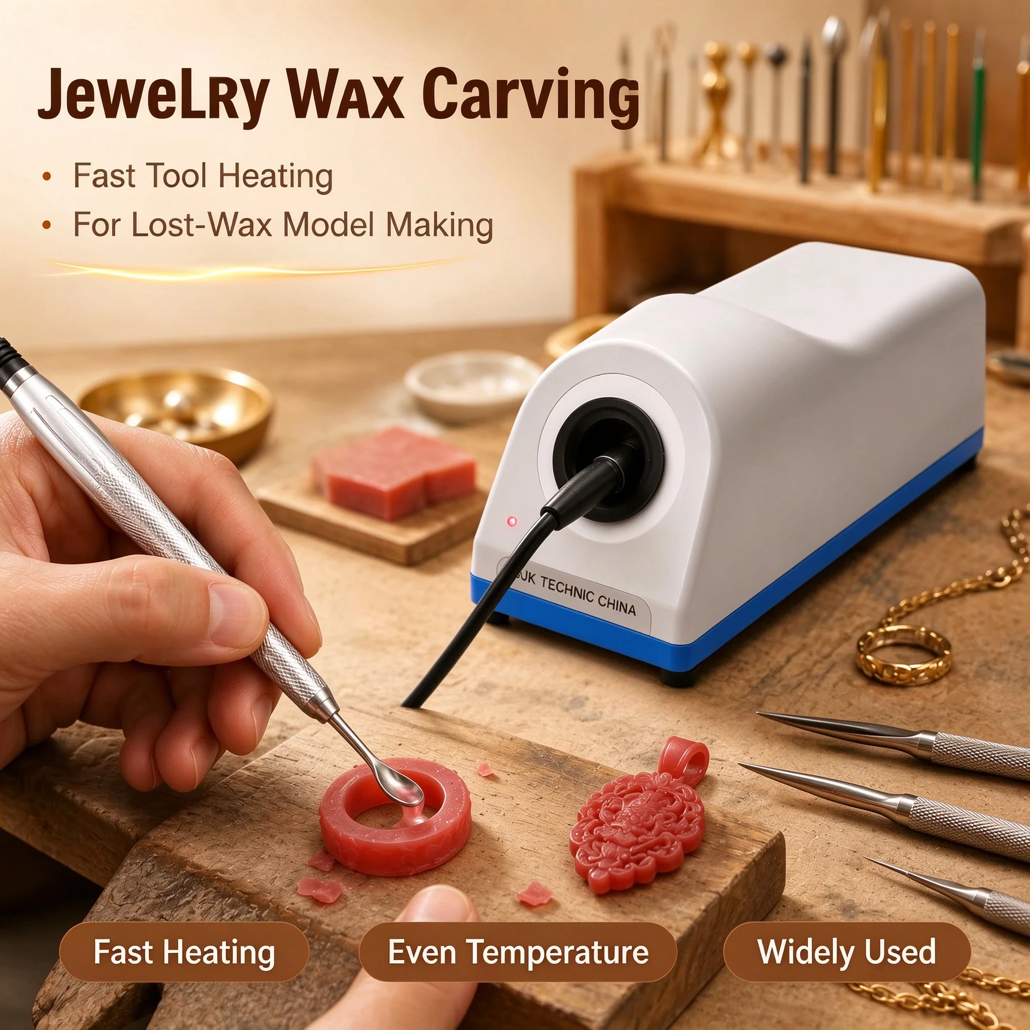 No‑Flame Wax Knife Heater Flameless Electric Burner 80W Dental Lab Equipment for Dental Laboratory Wax Carving Processing