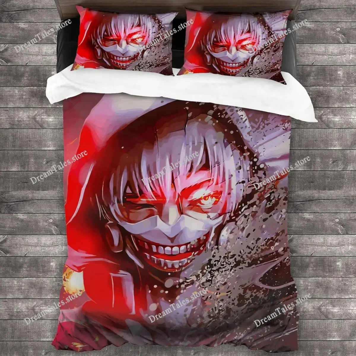 

Tokyo Ghoul Digital Print Polyester Bedding Sets Covers Boys Duvet Cover Set for Teens Bedding Set King Size Home Textileextile