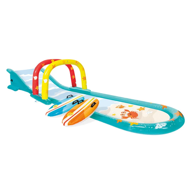 

The same inflatable track slide, children's track slide, swimming pool, outdoor sports pool