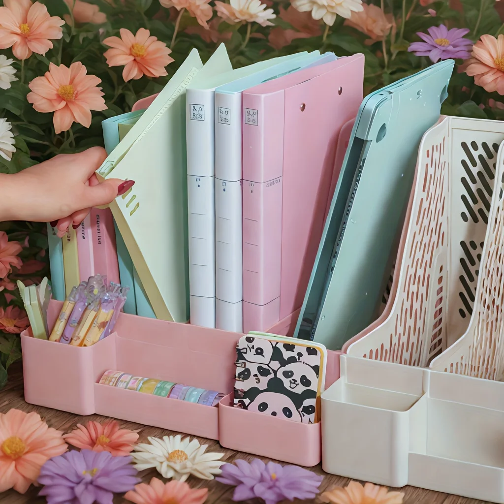 

Настольный органайзер Morandi с держателем для ручек, многофункциональная стойка для файлов, студенческое хранилище большой емкости для тестовых документов и материалов